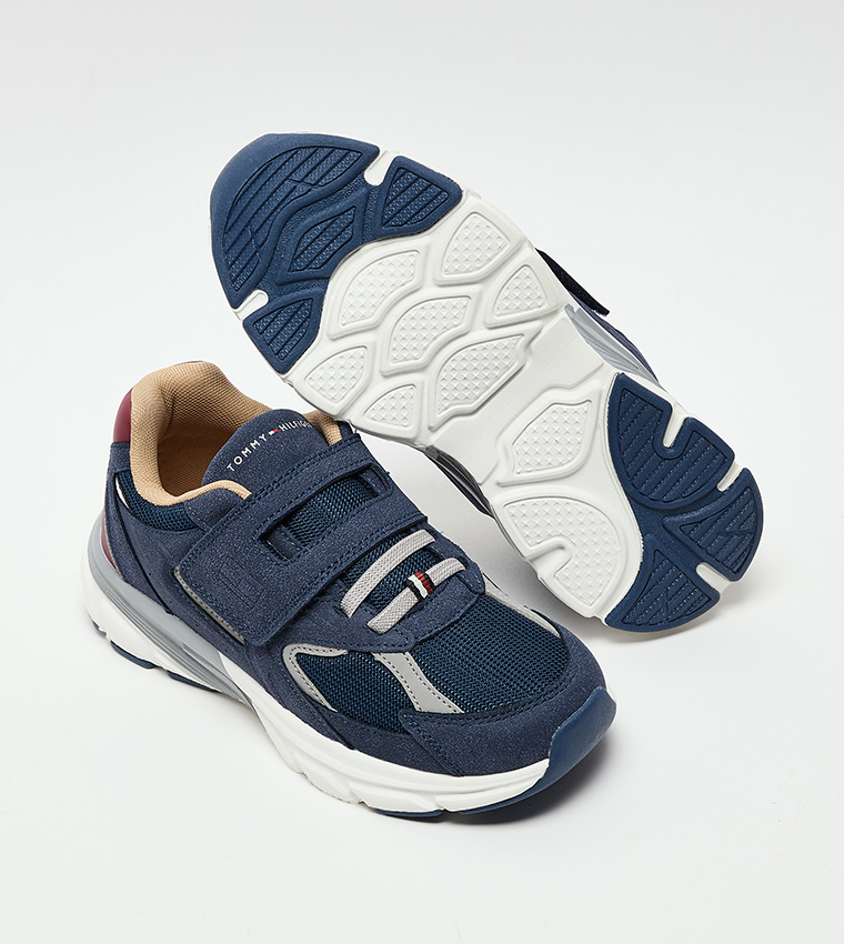 Color Block Velcro Strap Sneakers