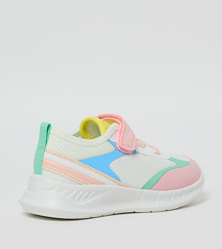 Color Block Velcro Closure Sneakers