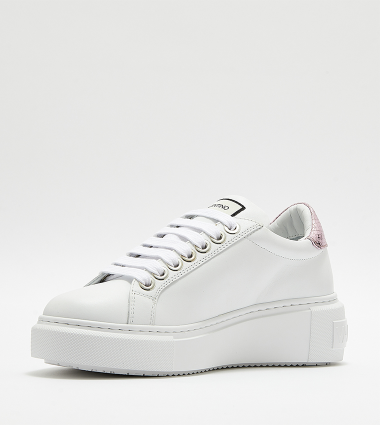 Monogram Detail Lace-Up Sneakers