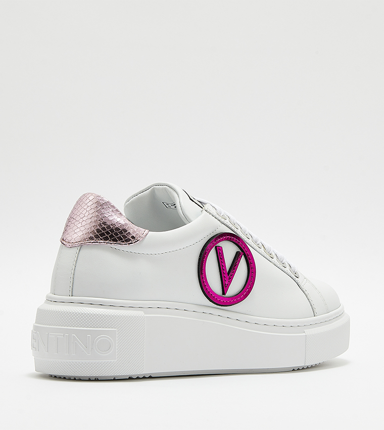 Monogram Detail Lace-Up Sneakers