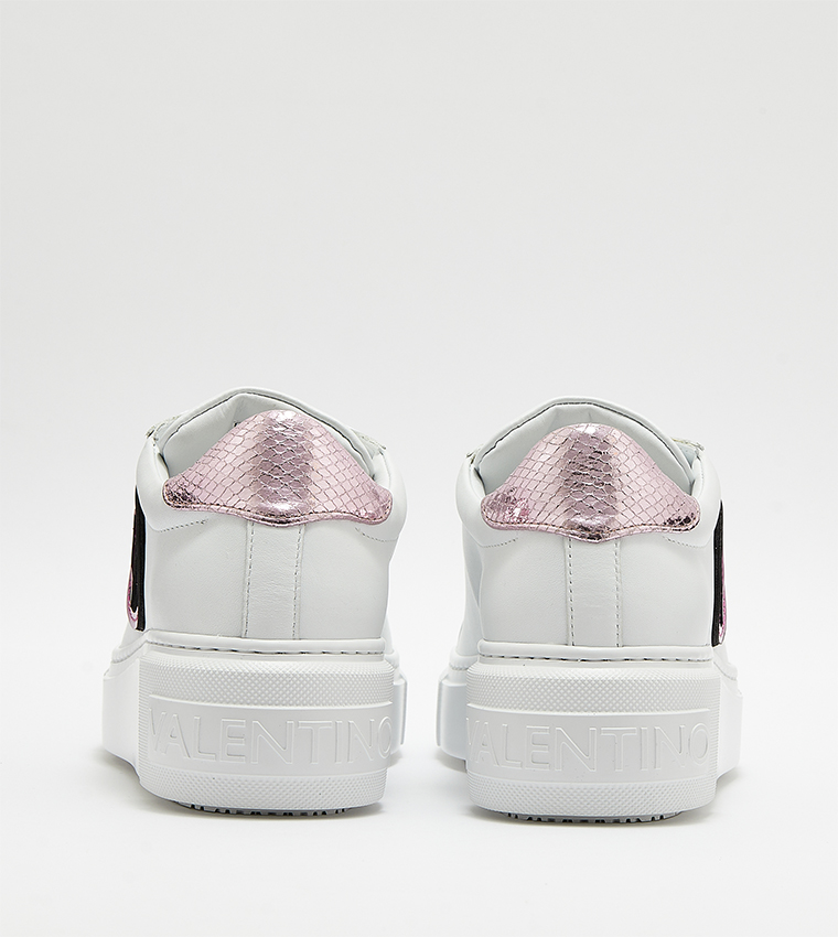Monogram Detail Lace-Up Sneakers