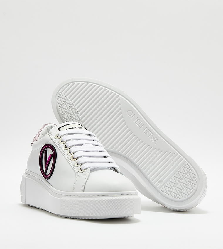 Monogram Detail Lace-Up Sneakers