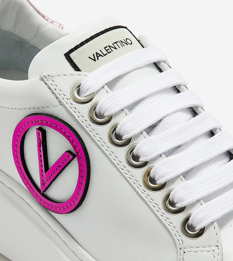 Monogram Detail Lace-Up Sneakers