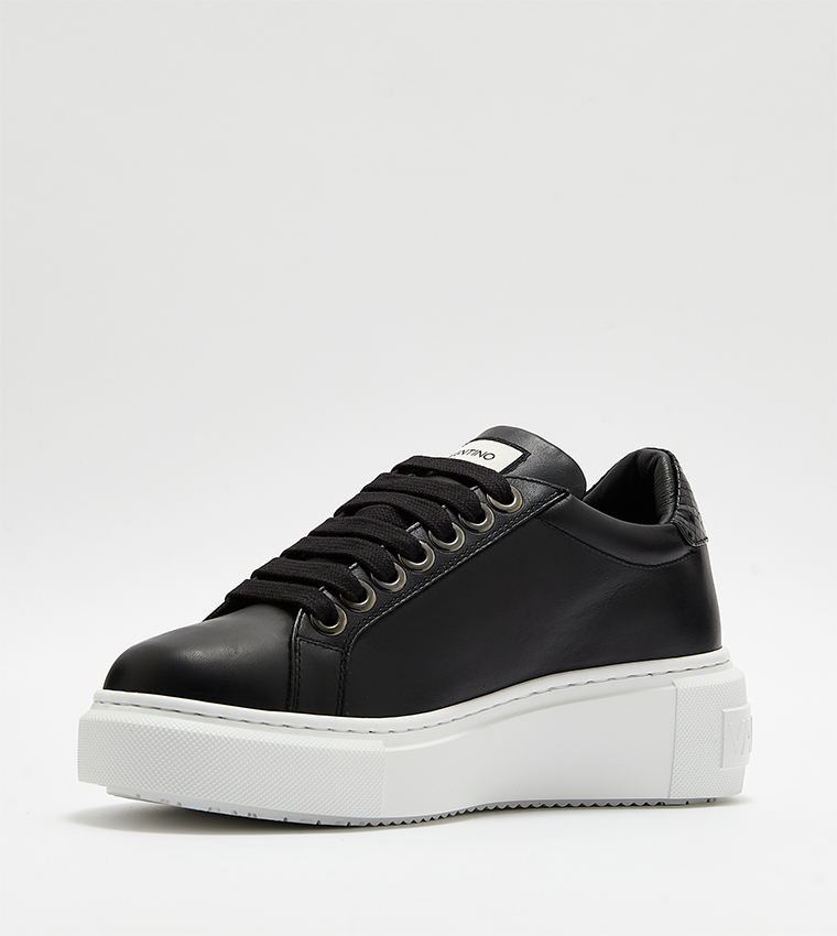 Monogram Detail Lace-Up Sneakers