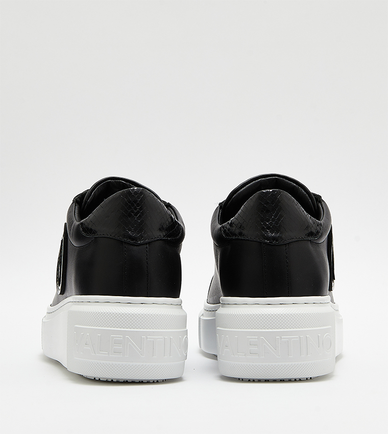 Monogram Detail Lace-Up Sneakers