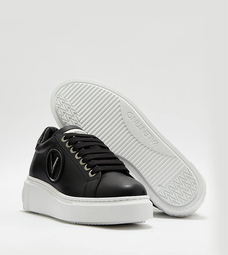Monogram Detail Lace-Up Sneakers