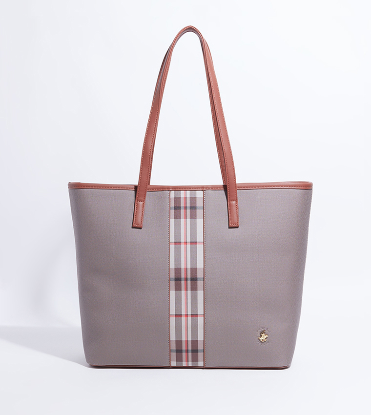 Buy Beverly Hills Polo Club Logo Detail Tote Bag In Brown | 6thStreet UAE