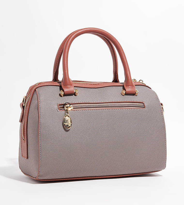 Buy Beverly Hills Polo Club Plaid Detail Duffle Bag In Brown ...