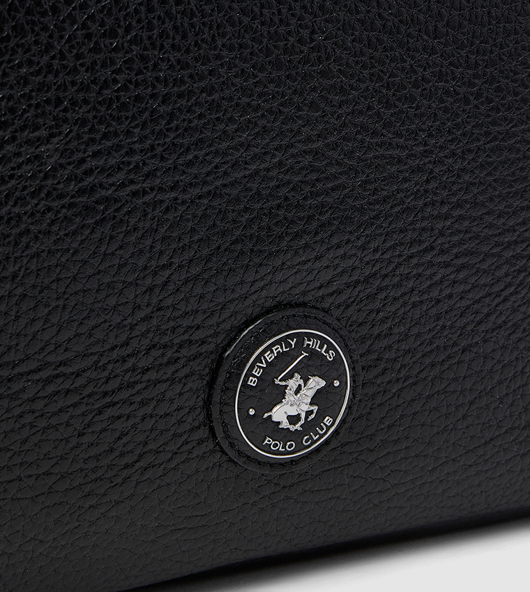 Textured Zippered Shoulder Bag