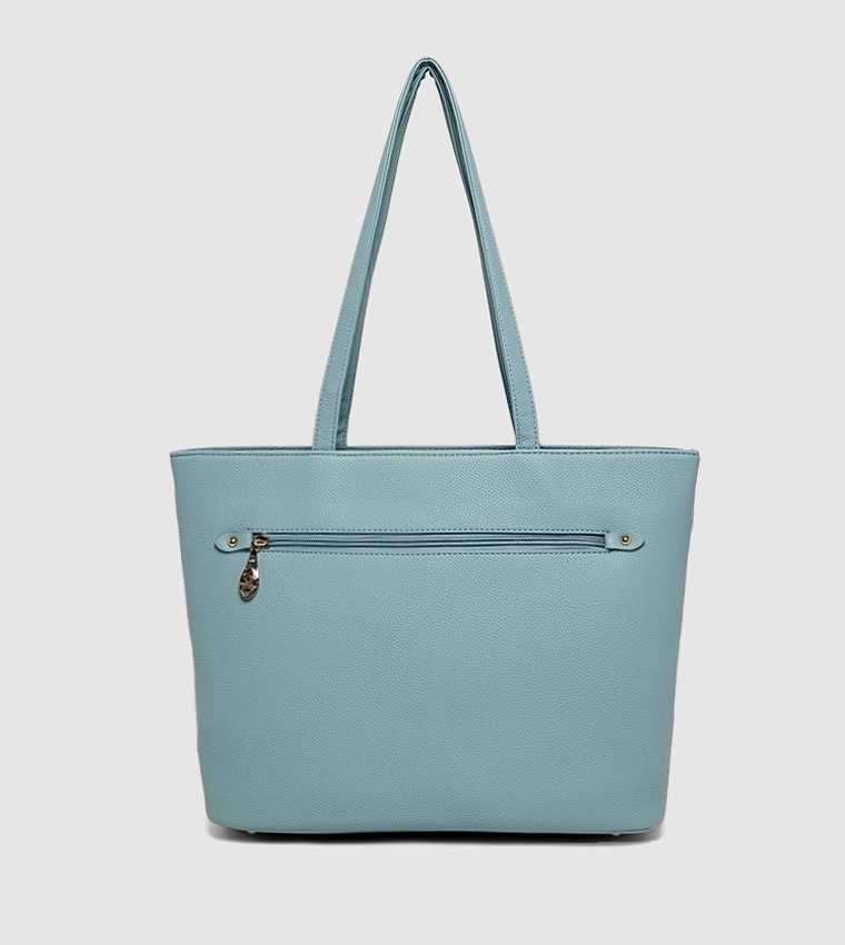 Tetured Zippered Shoulder Bag