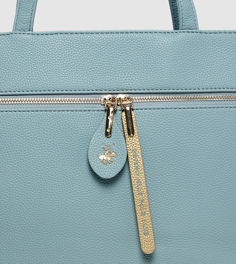 Tetured Zippered Shoulder Bag