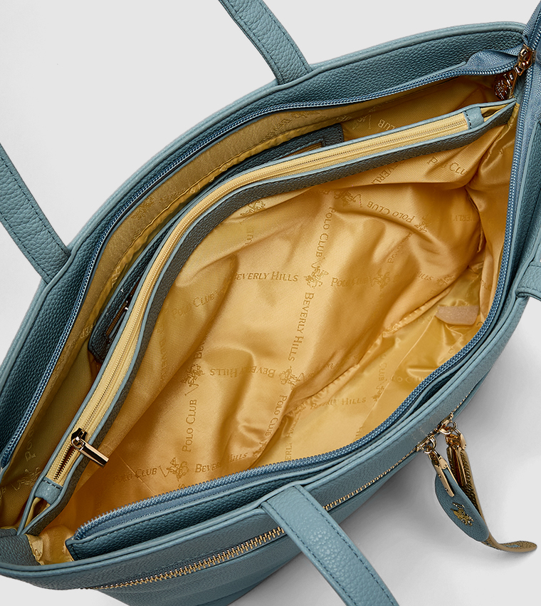 Tetured Zippered Shoulder Bag