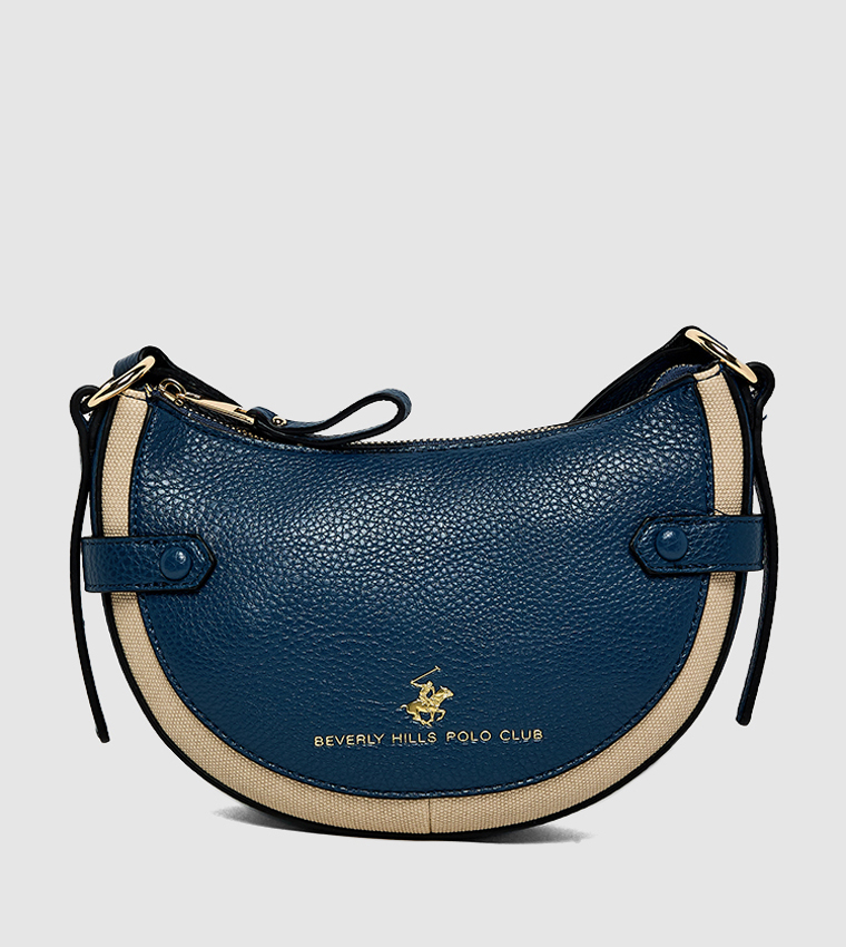 Logo Detail Zippered Shoulder Bag
