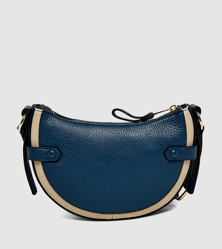 Logo Detail Zippered Shoulder Bag