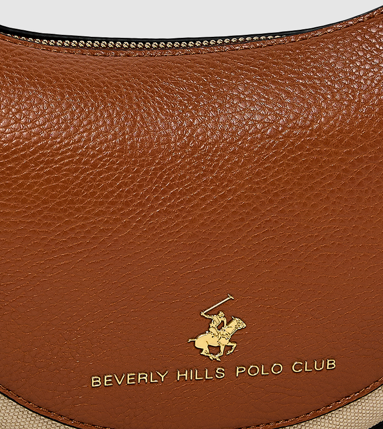 Logo Detail Zippered Shoulder Bag
