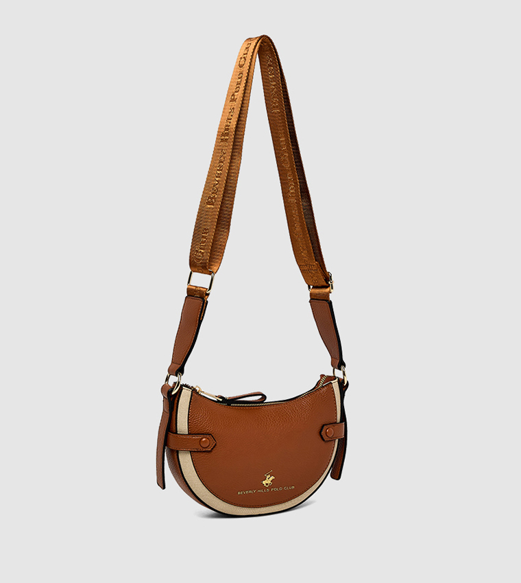 Logo Detail Zippered Shoulder Bag