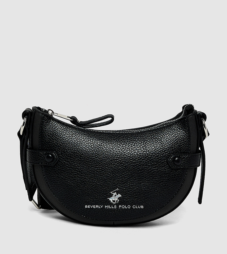 Logo Detail Zippered Shoulder Bag