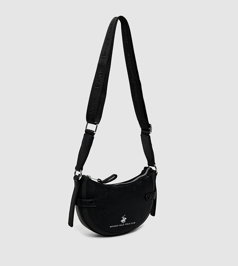 Logo Detail Zippered Shoulder Bag
