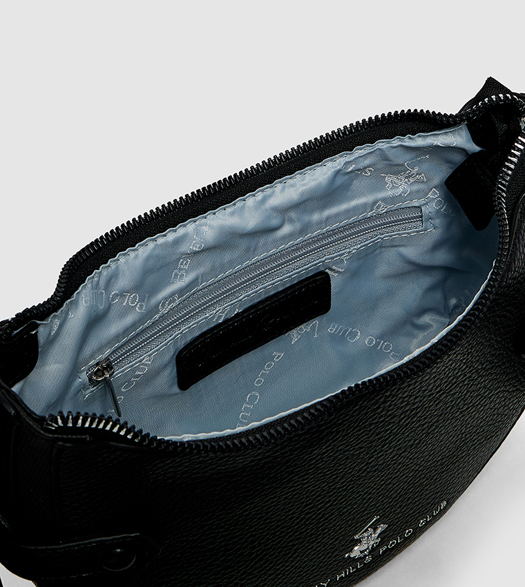 Logo Detail Zippered Shoulder Bag