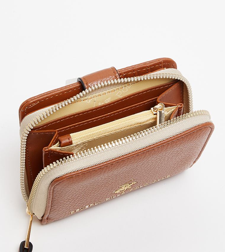Logo Detail Mini Zip-Around Wallet