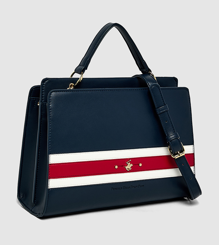 Color Block Zippered Handheld Bag