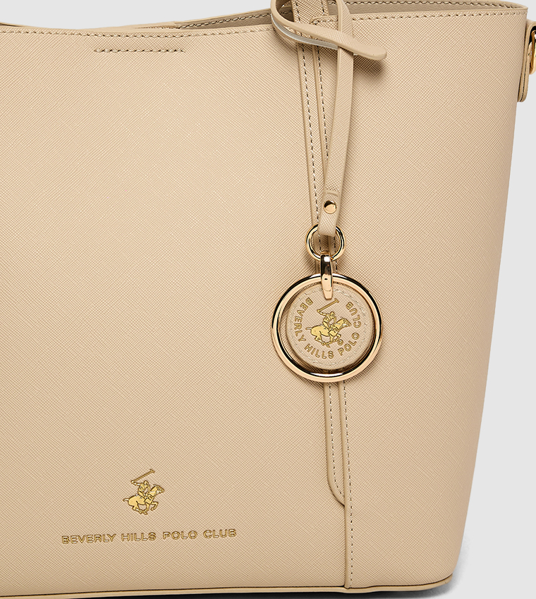 Textured Zippered Shoulder Bag