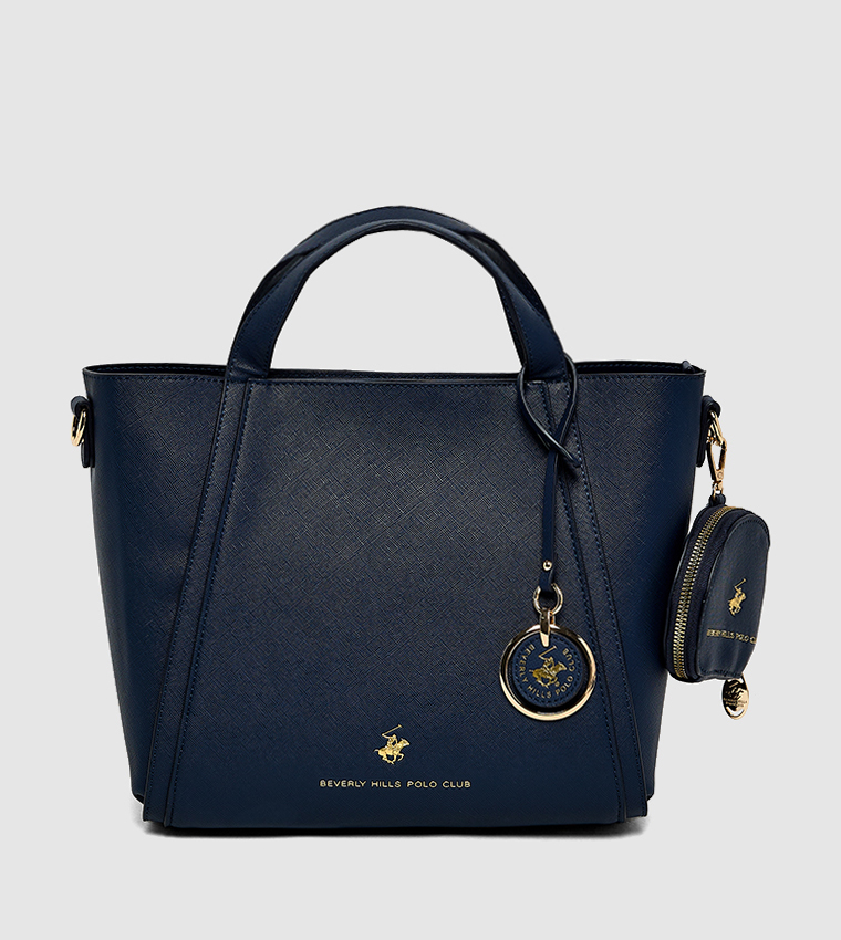 Textured Zippered Satchel Bag