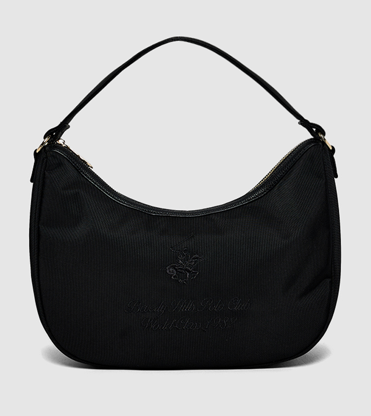 Logo Embroidered Shoulder Bag