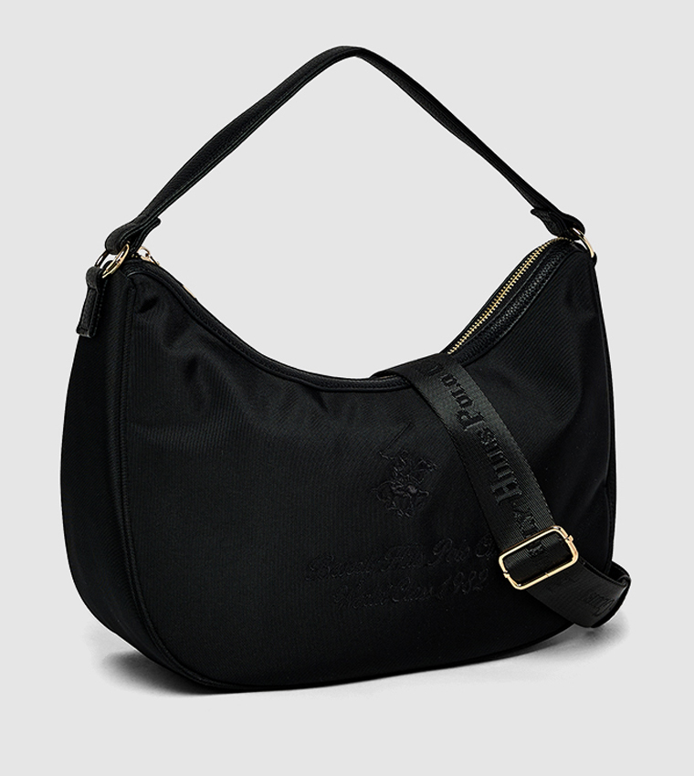 Logo Embroidered Shoulder Bag