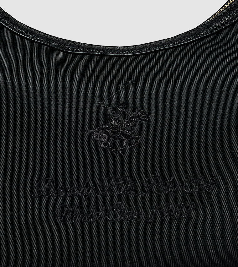 Logo Embroidered Shoulder Bag