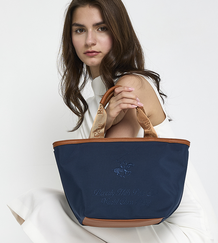 Logo Embroidered Mini Tote Bag