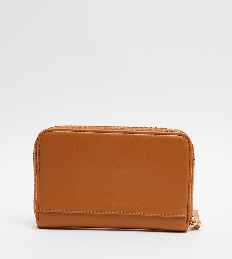 Logo Embossed Zip-Around Wallet