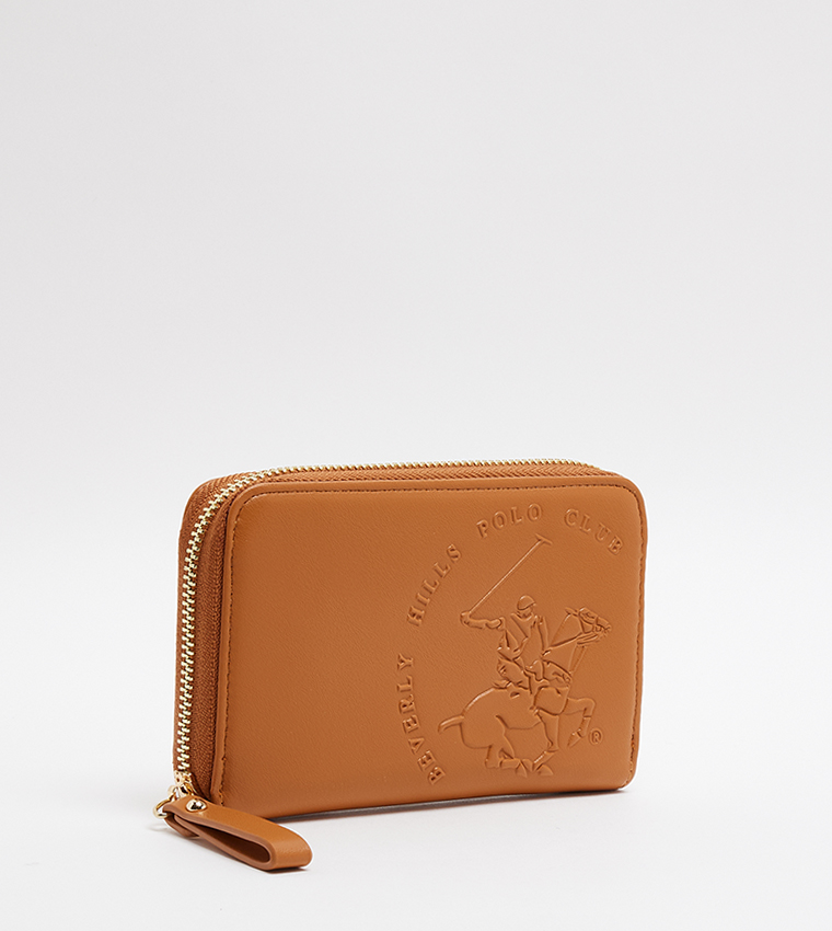 Logo Embossed Zip-Around Wallet