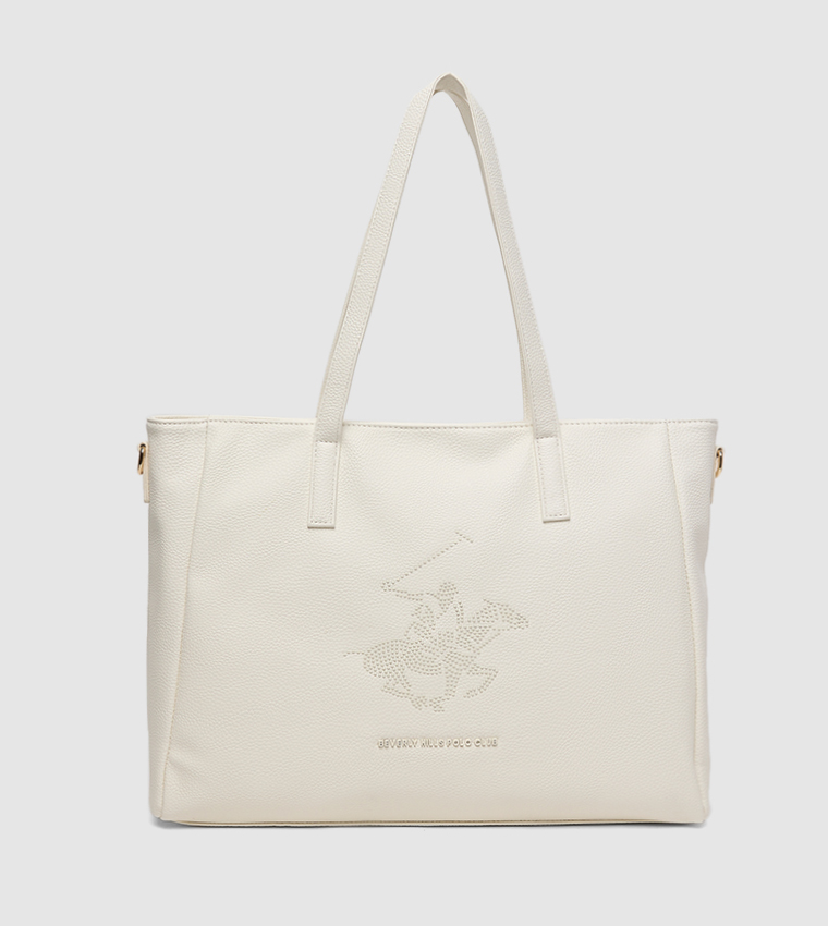 Embellished Zippered Tote Bag