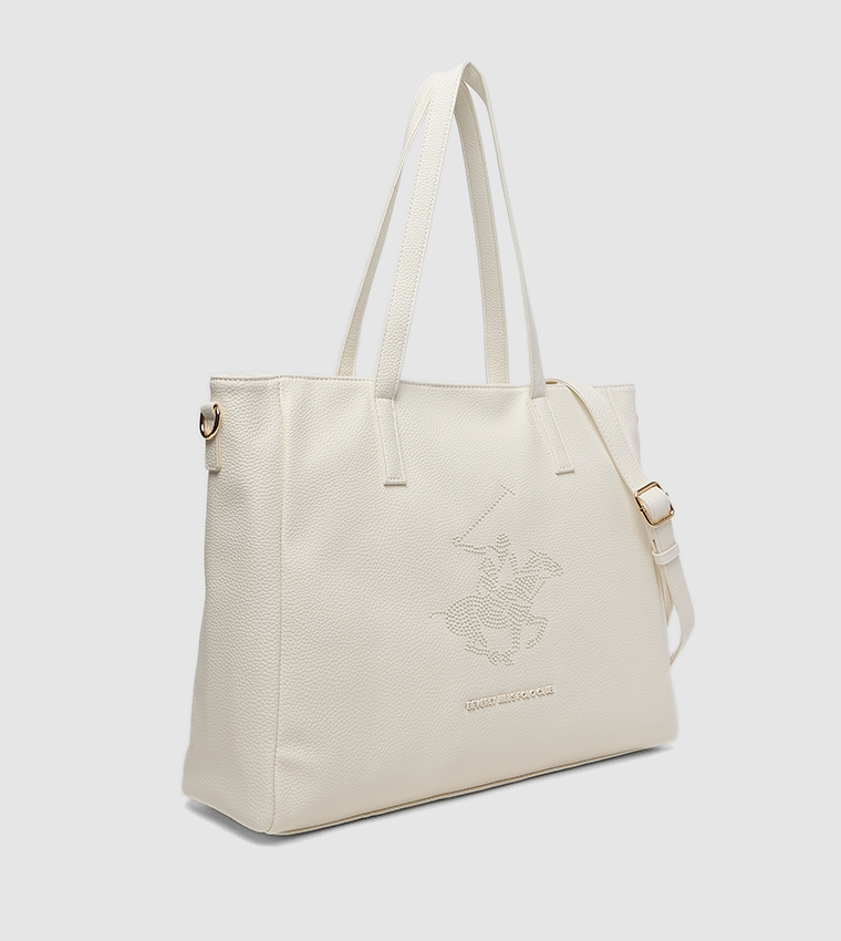 Embellished Zippered Tote Bag