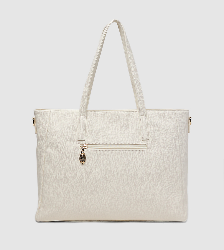 Embellished Zippered Tote Bag