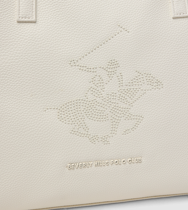 Embellished Zippered Tote Bag
