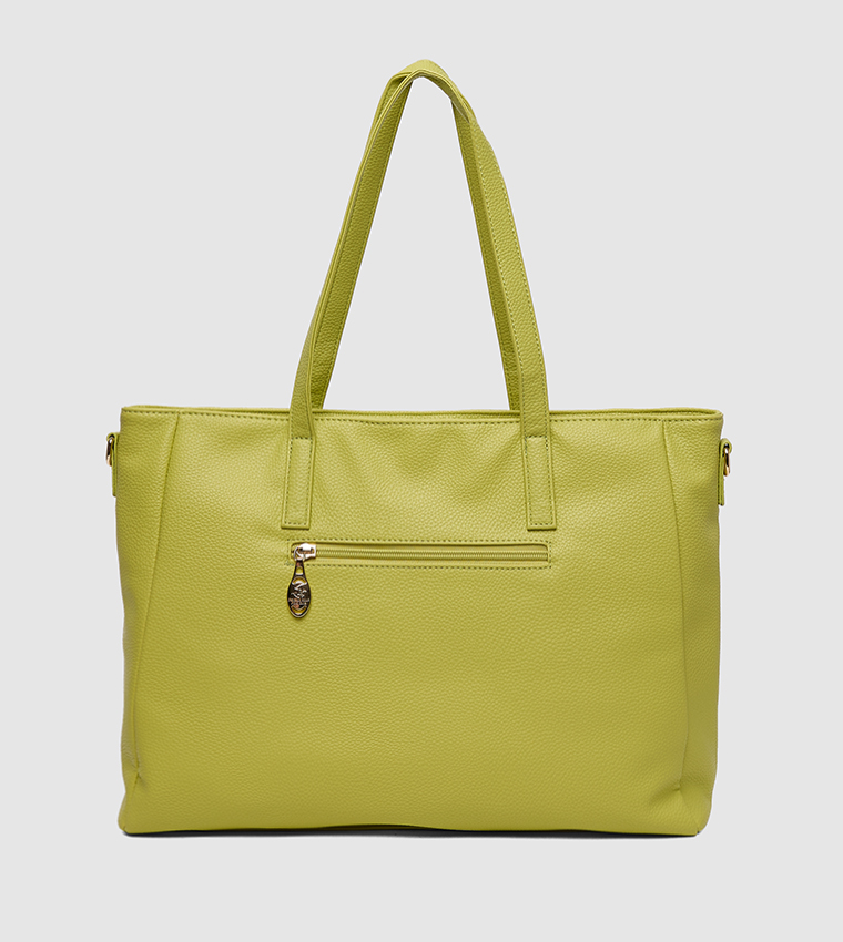 Embellished Zippered Tote Bag
