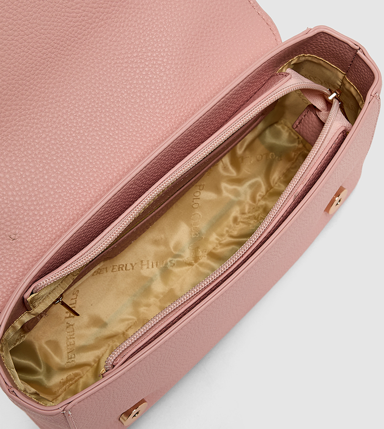 Embellished Flap Top Handle Bag