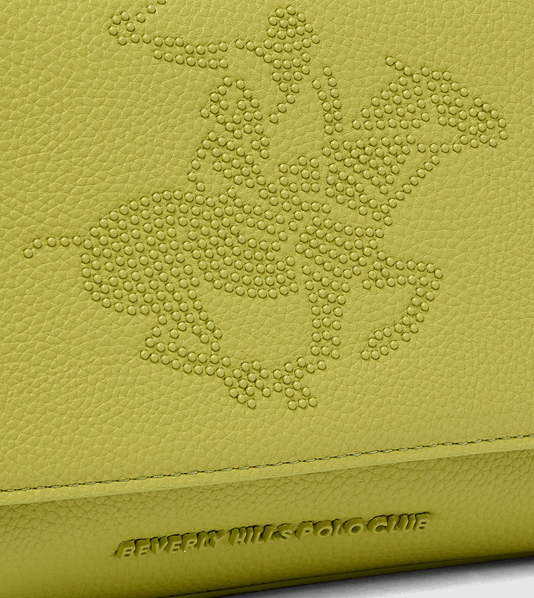 Embellished Flap Top Handle Bag