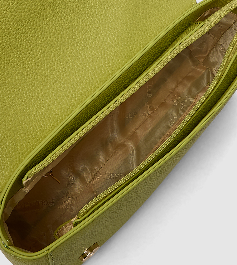 Embellished Flap Top Handle Bag