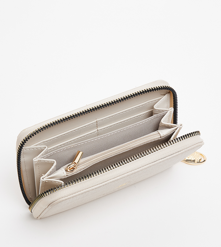 Logo Detail Zip-Around Wallet