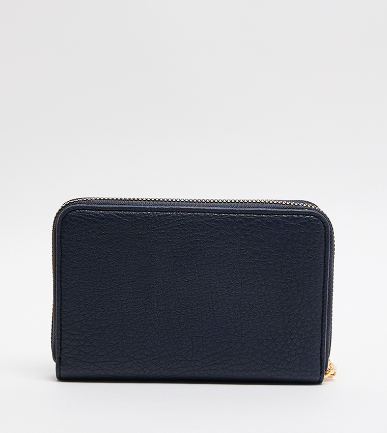 Logo Detail Zip-Around Wallet