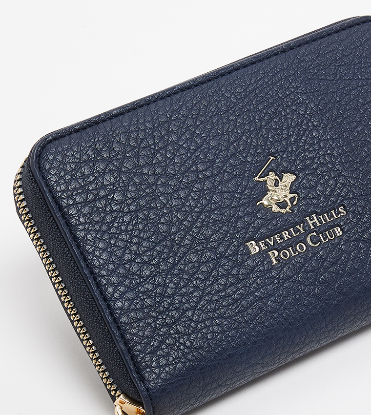 Logo Detail Zip-Around Wallet