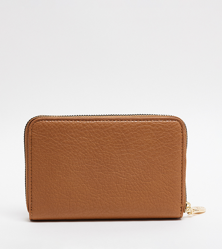 Logo Detail Zip-Around Wallet