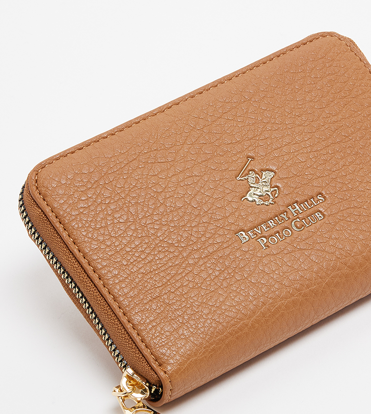 Logo Detail Zip-Around Wallet