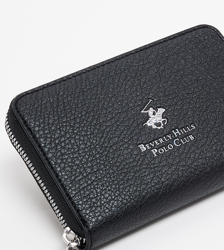 Logo Detail Zip-Around Wallet