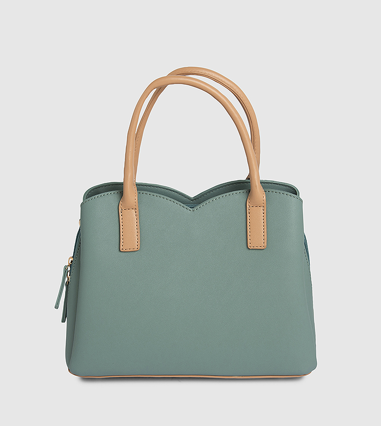 Textured Satchel Bag