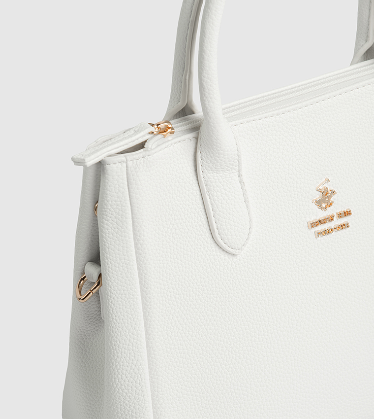 Textured Zippered Mini Satchel Bag