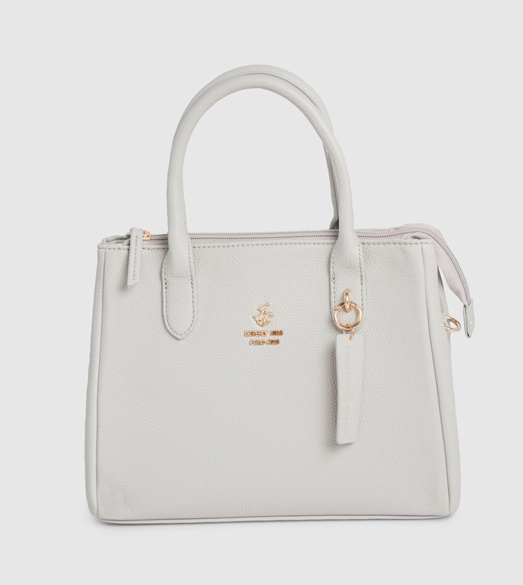 Textured Zippered Mini Satchel Bag